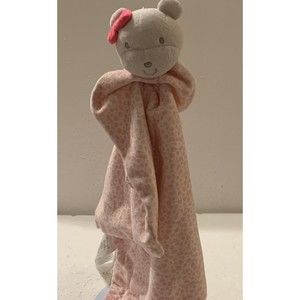 Carter's Precious Firsts Bear Lovey Cheetah Pink Print Rattle Security Blanket